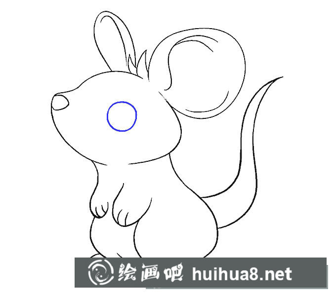 可爱的小老鼠简笔画步骤图片