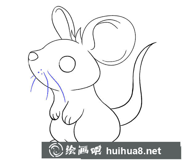 可爱的小老鼠简笔画步骤图片