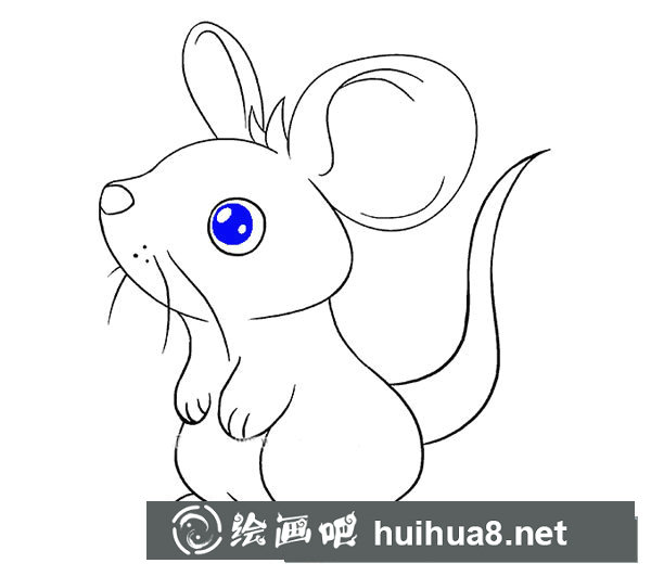 可爱的小老鼠简笔画步骤图片