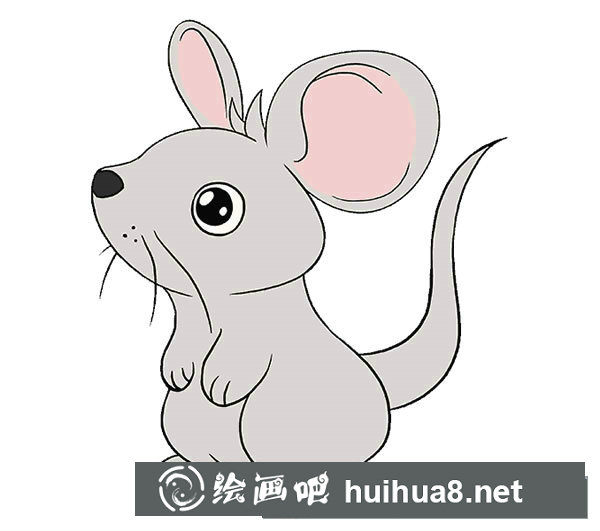可爱的小老鼠简笔画步骤图片