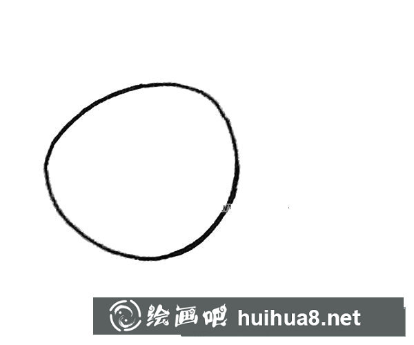 孔雀鱼简笔画步骤1