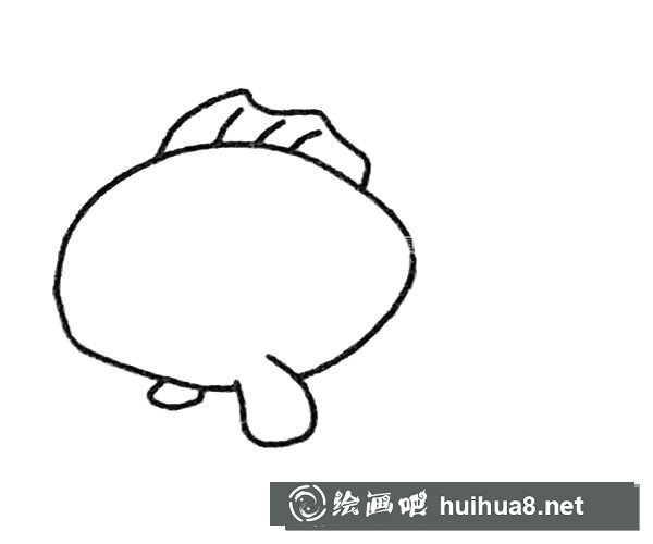 金鱼简笔画步骤2