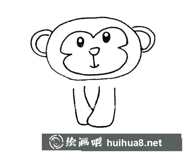 可爱的猴子简笔画步骤图片