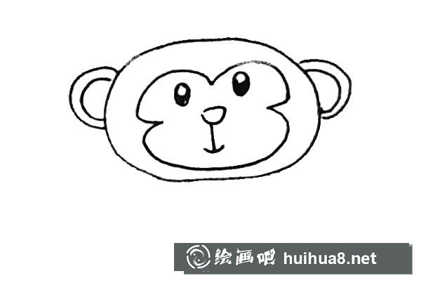 可爱的猴子简笔画步骤图片