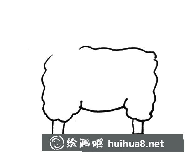 可爱的绵羊简笔画步骤