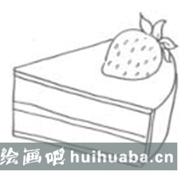 草莓蛋糕儿童画图片