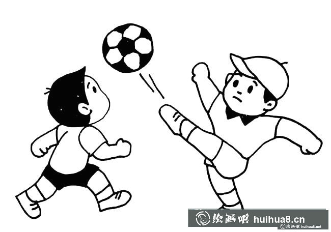 踢球的小孩子人物简笔画步骤图片大全