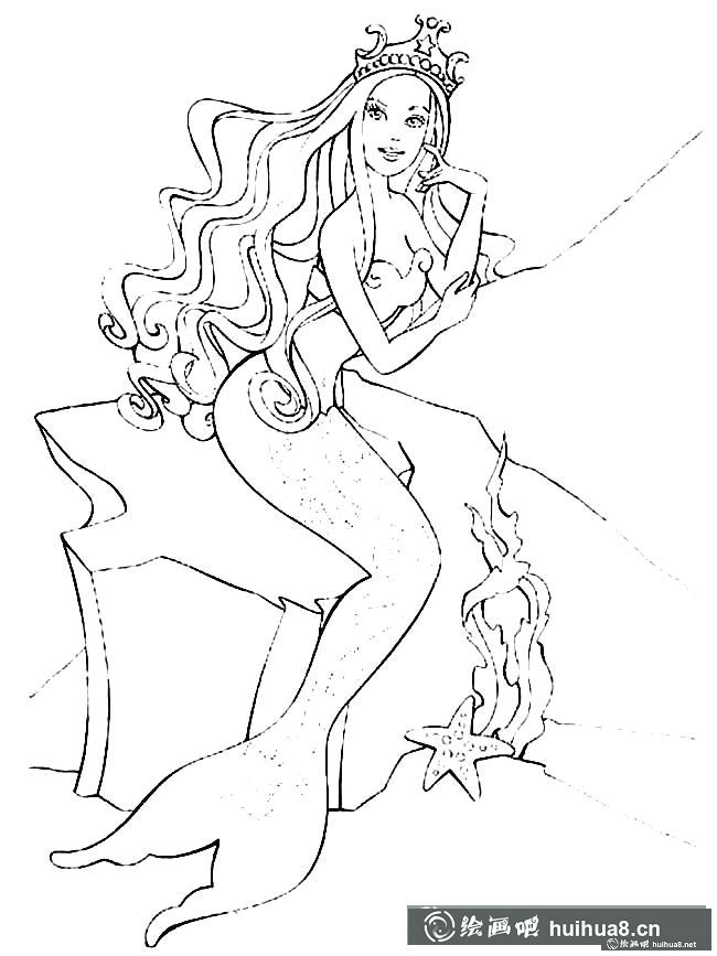 美人鱼人物简笔画步骤图片大全