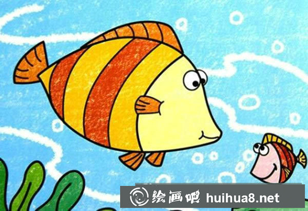 小丑鱼海底世界儿童画作品