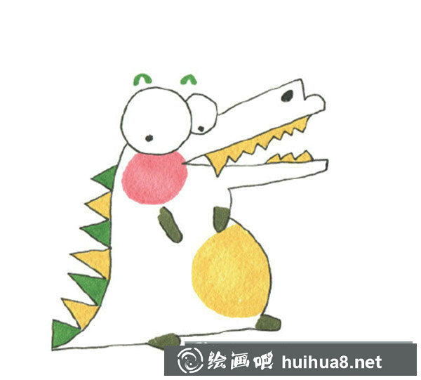 鳄鱼儿童画作品欣赏