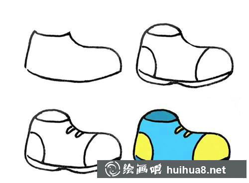 运动鞋简笔画