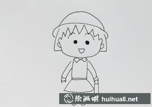 樱桃小丸子裙子绘制步骤