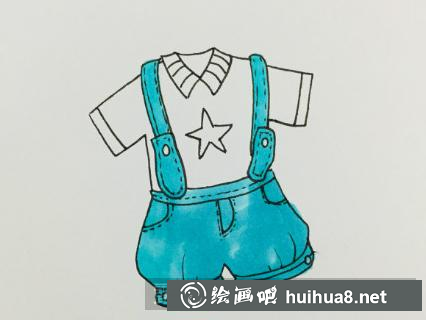 儿童服饰上色步骤1
