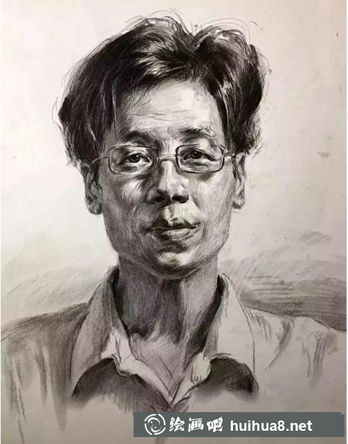 中年男子素描步骤4