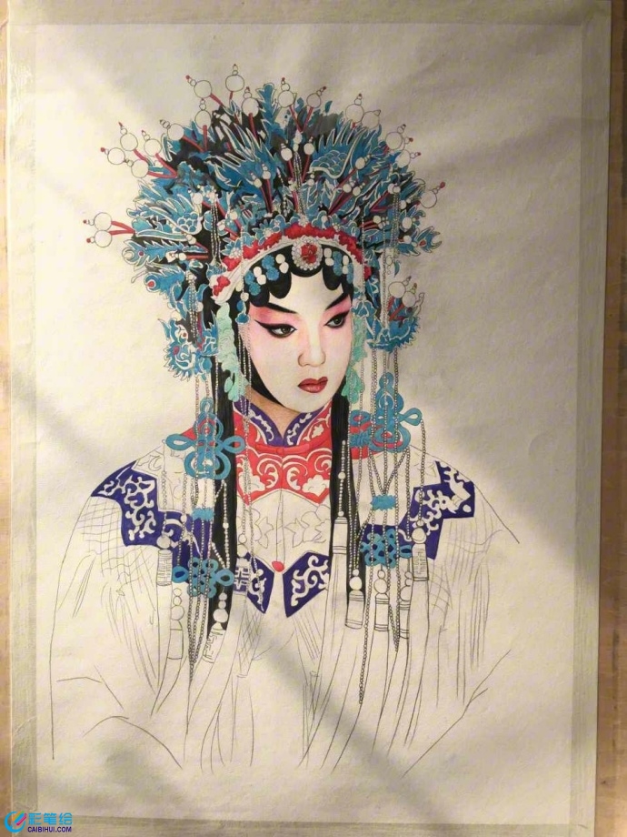 彩铅水彩画古装美女 彩铅水彩画古装美女