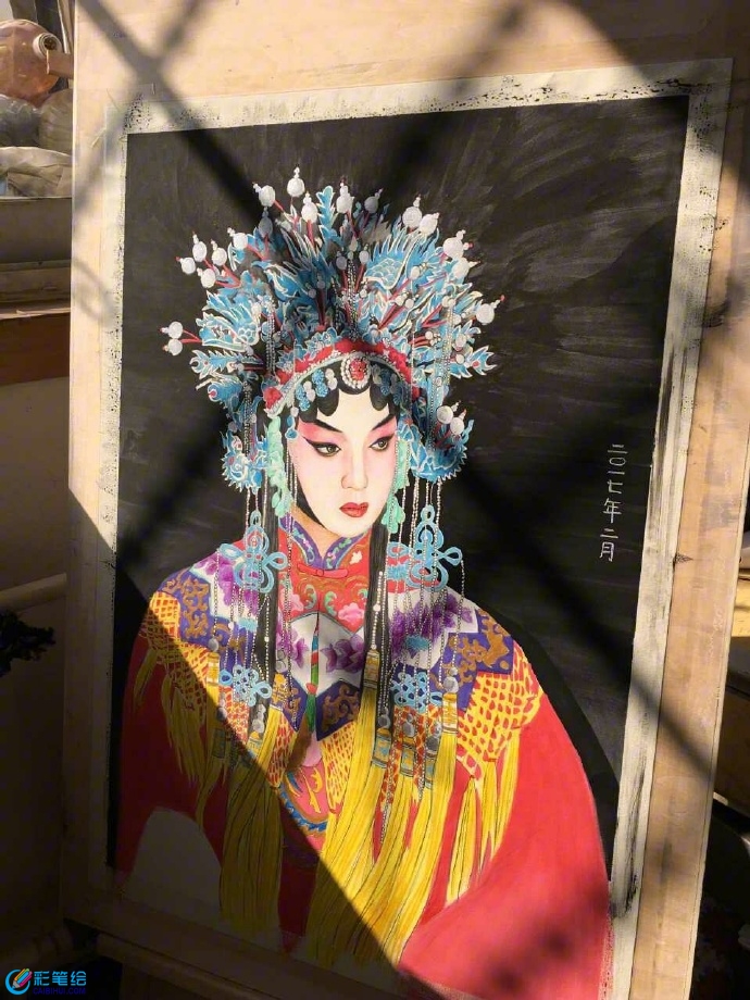 彩铅水彩画古装美女 彩铅水彩画古装美女