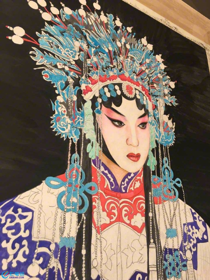 彩铅水彩画古装美女 彩铅水彩画古装美女