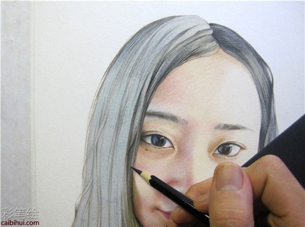 彩铅画妹子教程
