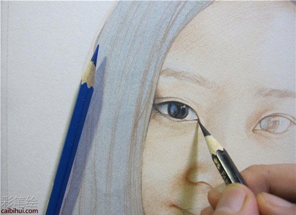 彩铅画妹子教程
