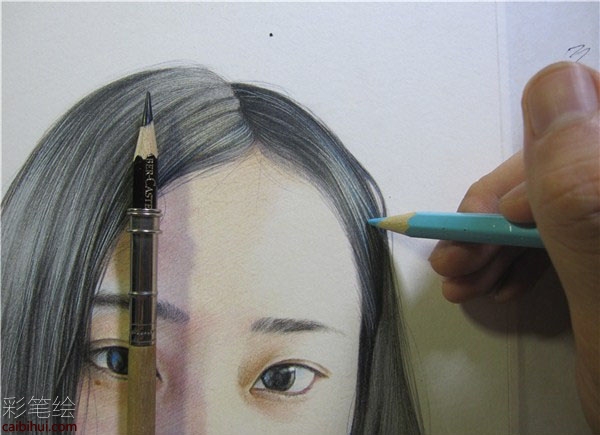 彩铅画妹子教程