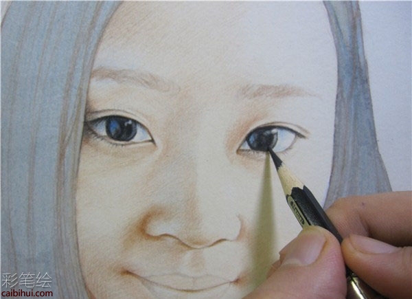 彩铅画妹子教程
