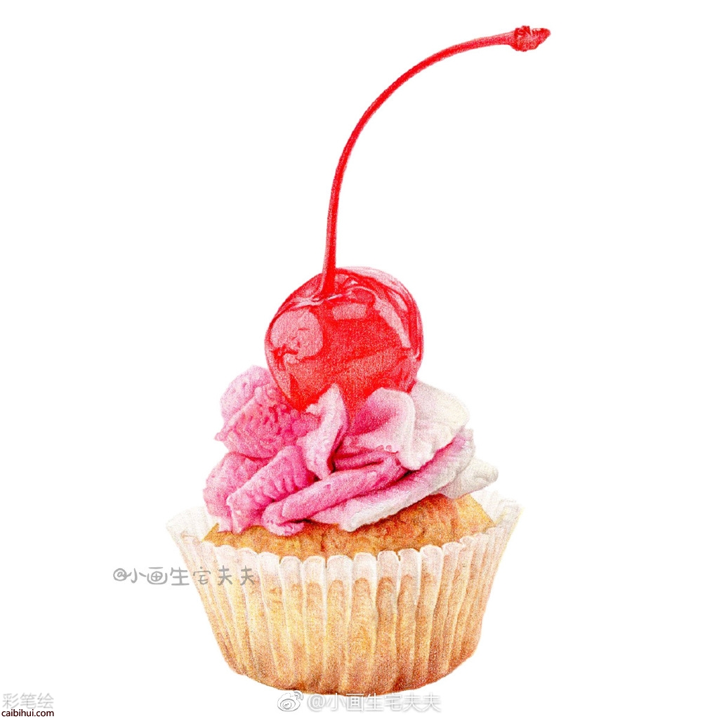 彩铅画草莓冰淇淋教程 彩铅画草莓冰淇淋教程