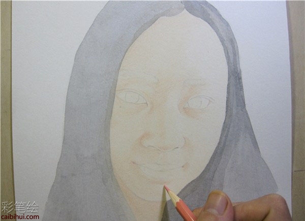 彩铅画妹子教程