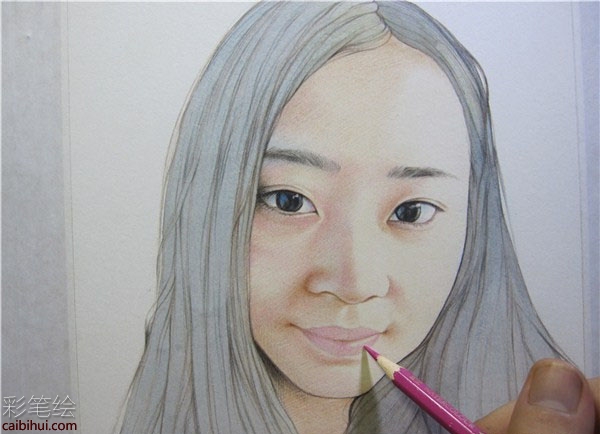彩铅画妹子教程