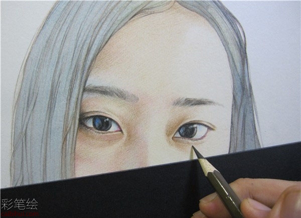 彩铅画妹子教程