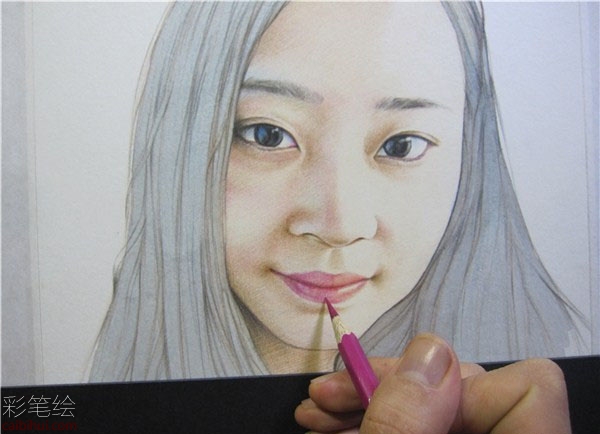 彩铅画妹子教程