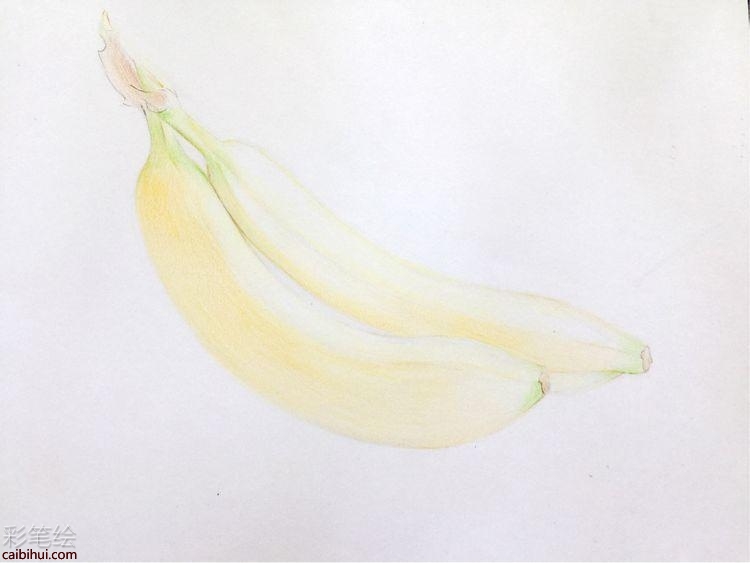 彩铅香蕉画教程