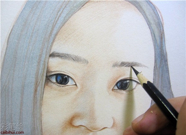 彩铅画妹子教程