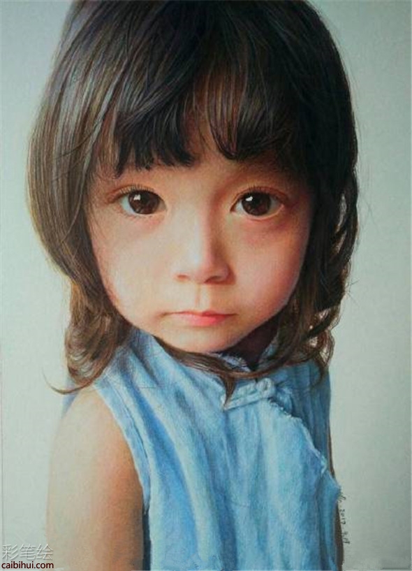 人物彩铅画：放开我北鼻哈琳彩铅画教程