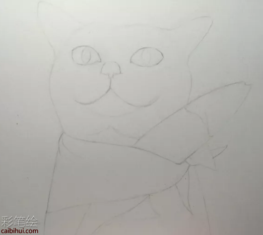 彩铅画猫的步骤图解