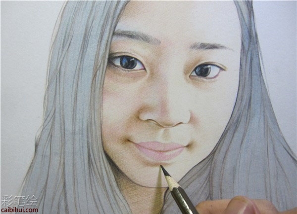 彩铅画妹子教程