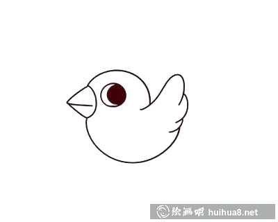 画小鸟的翅膀羽毛