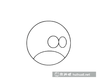 愤怒小鸟简笔画步骤2