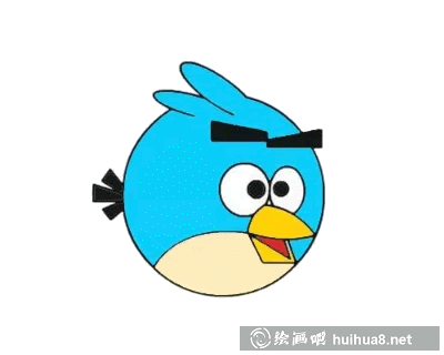 愤怒小鸟简笔画步骤8