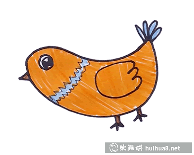 完成的小鸟简笔画