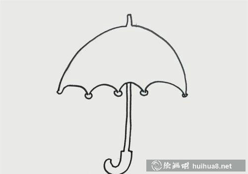 可爱彩色雨伞简笔画怎么画 雨伞简笔画儿童简笔画画法教学