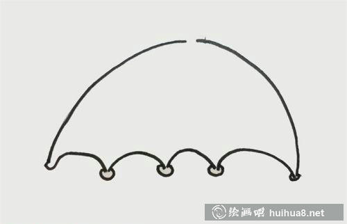 可爱彩色雨伞简笔画怎么画 雨伞简笔画儿童简笔画画法教学